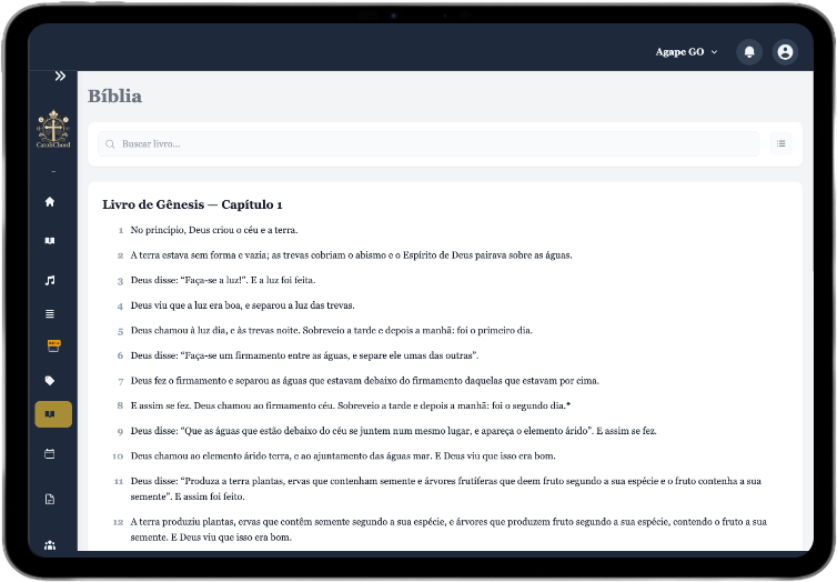 Screenshot da Bíblia